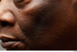 Face Mouth Nose Cheek Skin Man Black Overweight Wrinkles Studio photo references